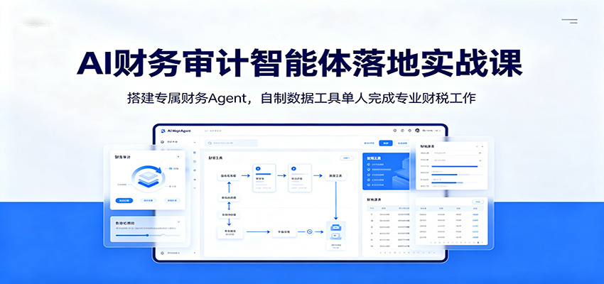 AI财务审计智能体落地实战课：搭建专属财务Agent，自制数据工具单人完成专业财税工作-铜臭网