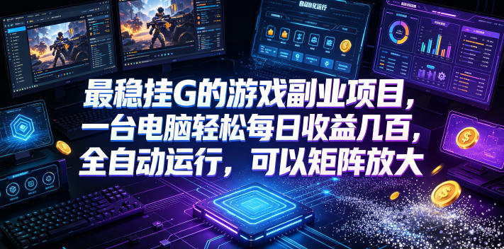 AI游戏全自动挂机项目，单号日入100左右，可矩阵放大！-铜臭网