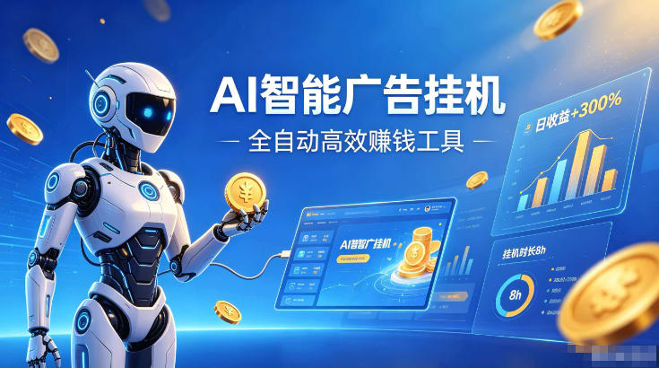 AI智能广告挂G,在家自动賺收益,全程无需人工操作、不用直播、不用拉人【揭秘】-铜臭网