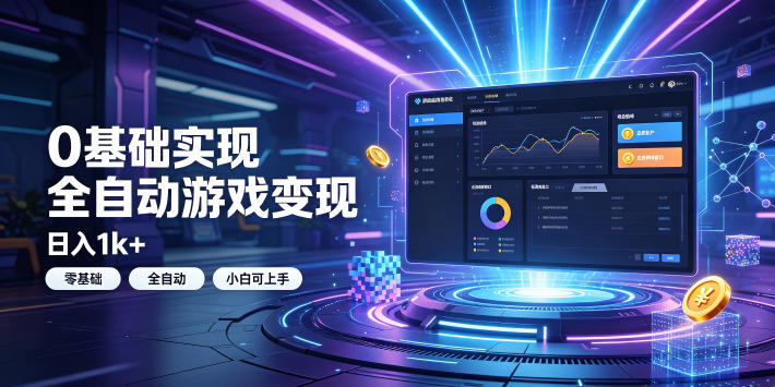 0基础实现全自动游戏变现,日入1k+,小白直接上手搞钱!【揭秘】-铜臭网