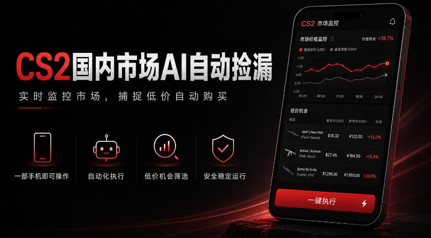 游戏市场AI自动监控,实时检测差价捡漏,简单轻松,日入300+【揭秘】-铜臭网